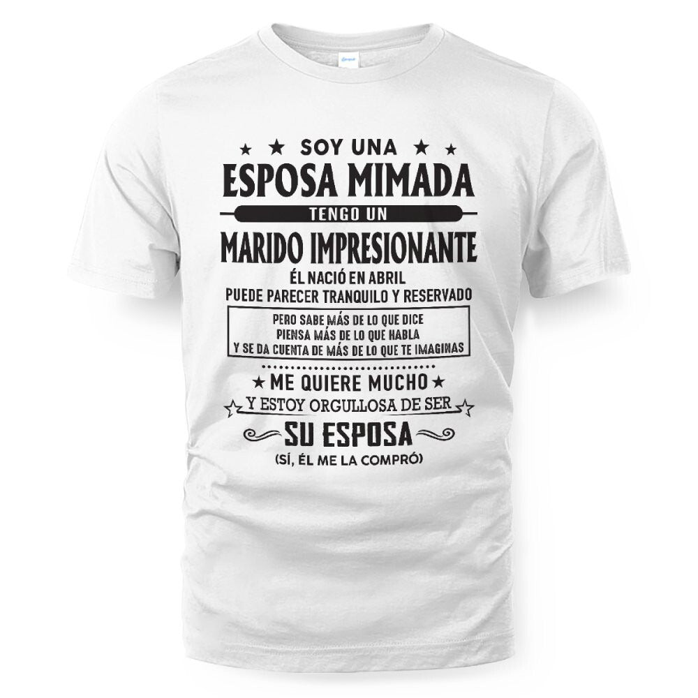 Abril – Esposo increíble nacido en abril – Regalo especial para tu esposa – LUAN04 (SKU03-11-04)