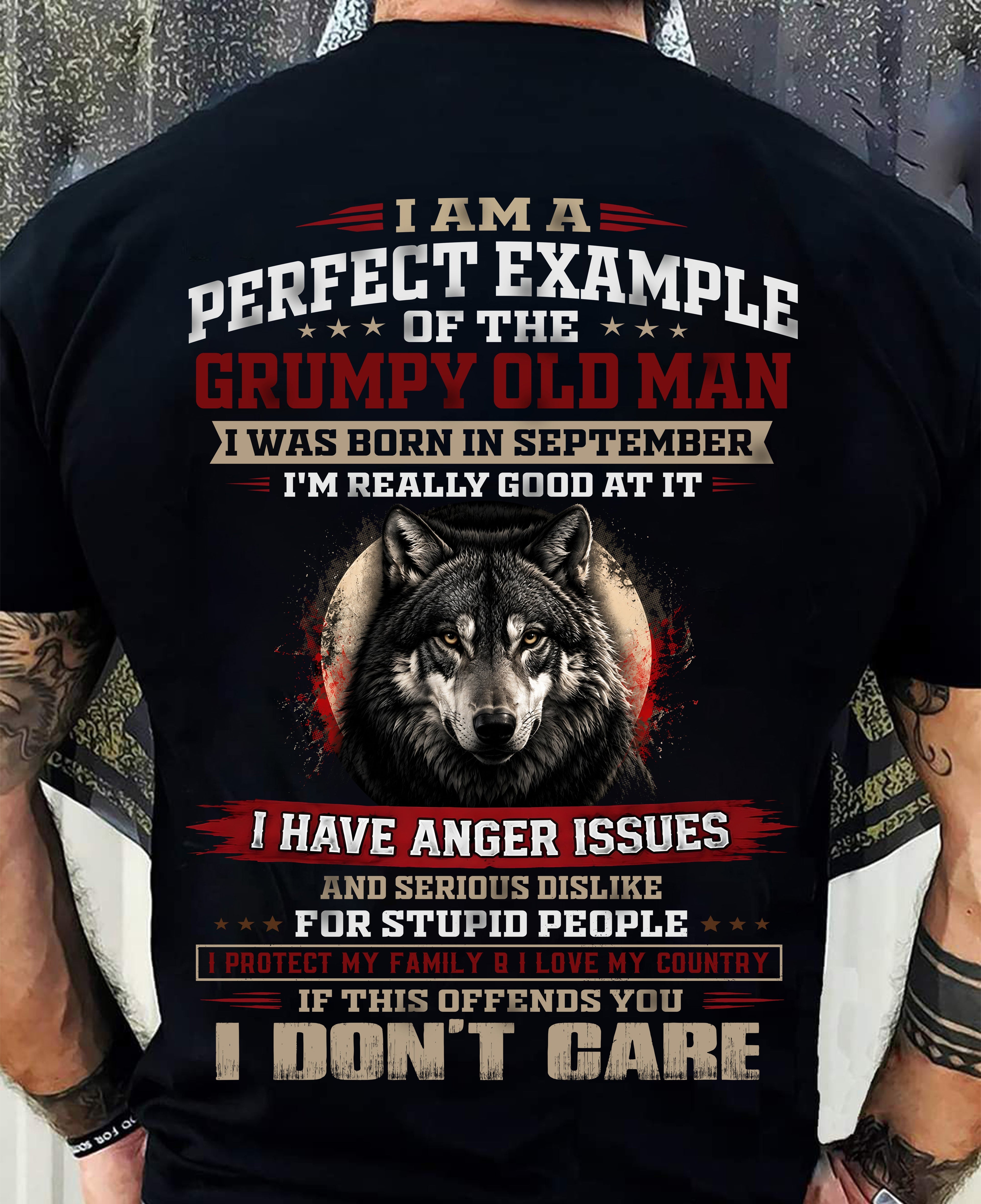 SEPTEMBER GRUMPY OLD MAN T-SHIRT – PERFECT PATRIOTIC GIFT FOR MEN - LUAN09 (SKU2607-300-09)
