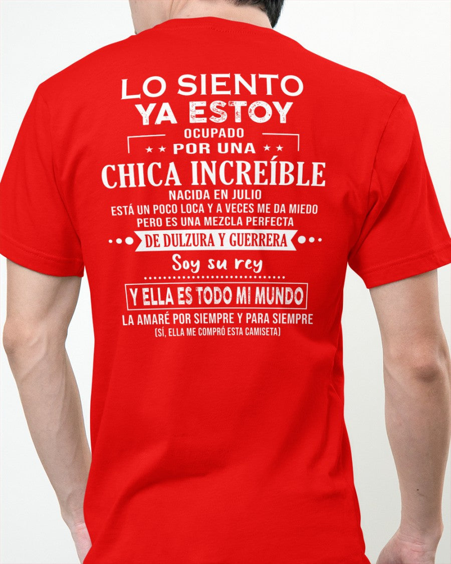 Lo siento chicas, ya estoy pillado - Mi novia está un poco loca y es adorable - Regalo especial para tu novio o esposo - (SKU04-156-07) - LUAN07