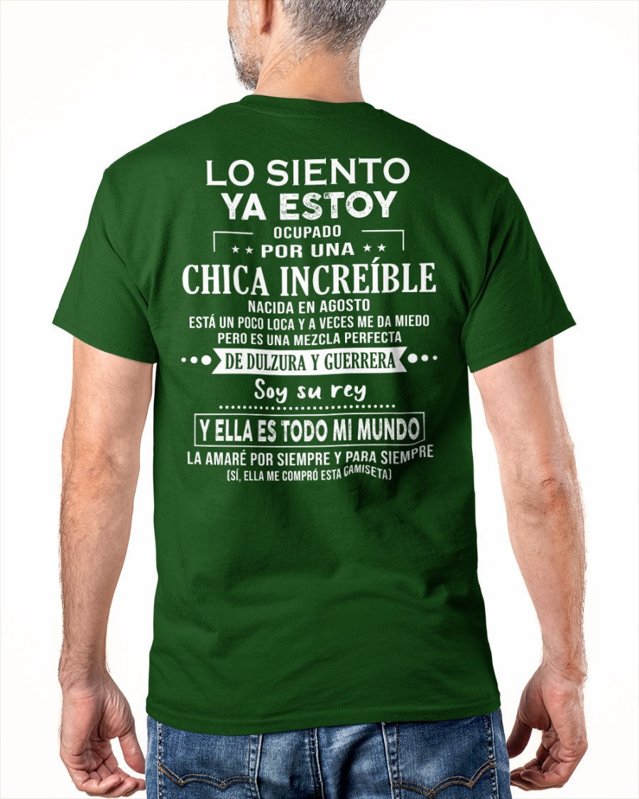 Lo siento chicas, ya estoy pillado - Mi novia está un poco loca y es adorable - Regalo especial para tu novio o esposo - (SKU04-156-08) - LUAN08