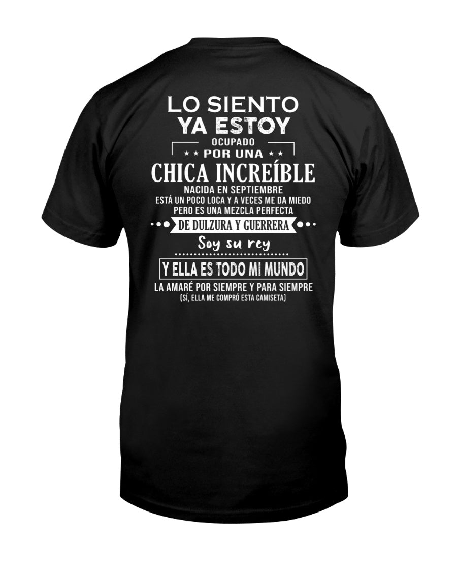 Lo siento chicas, ya estoy pillado - Mi novia está un poco loca y es adorable - Regalo especial para tu novio o esposo - (SKU04-156-09) - LUAN09