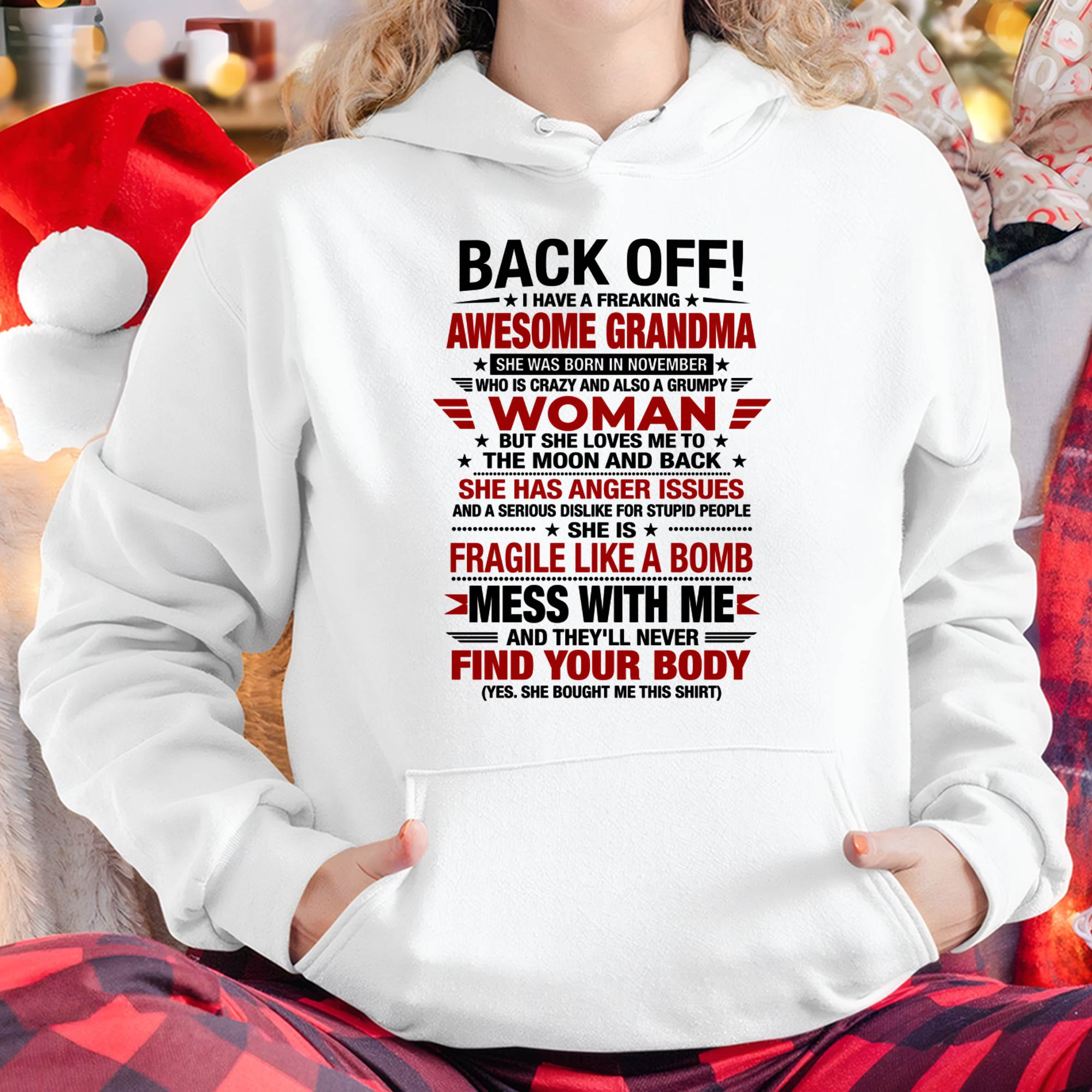 NOVEMBER AWESOME GRANDMA T-SHIRT – PERFECT GIFT FROM GRANDMA - LUAN11 (SKU2607-260-11)