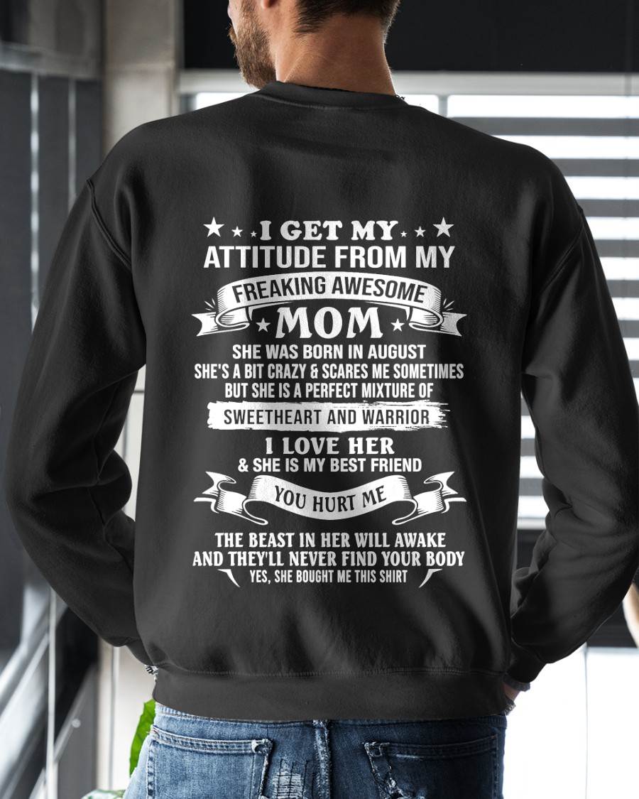August Awesome Mom T-Shirt – Gift From Mom To Child - LUAN08 (SKU2607-337-08)