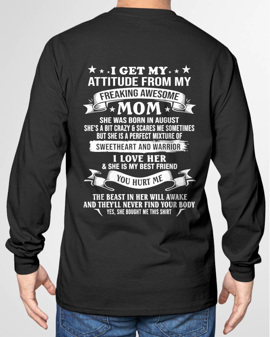 August Awesome Mom T-Shirt – Gift From Mom To Child - LUAN08 (SKU2607-337-08)