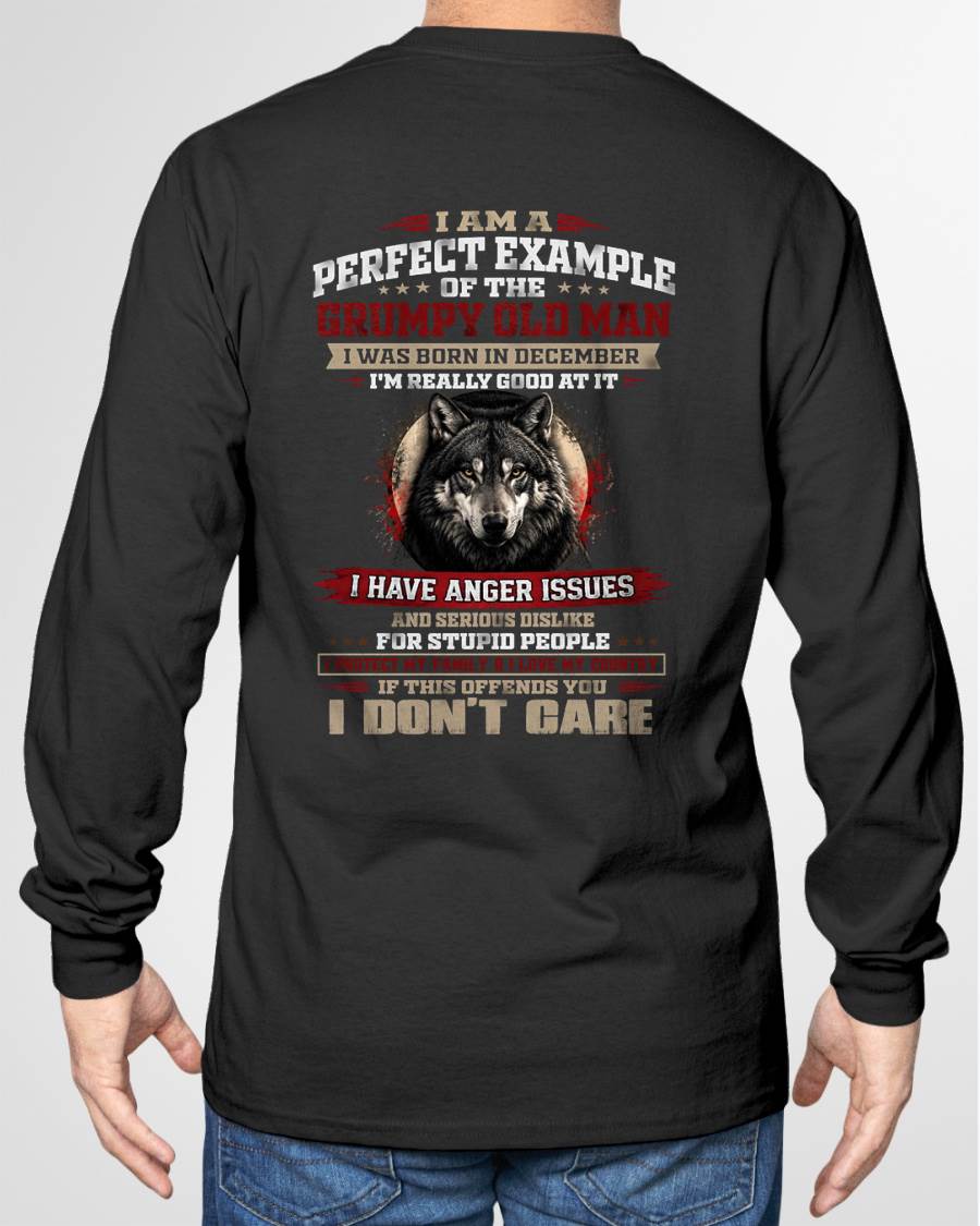 DECEMBER GRUMPY OLD MAN T-SHIRT – PERFECT PATRIOTIC GIFT FOR MEN - LUAN12 (SKU2607-300-12)