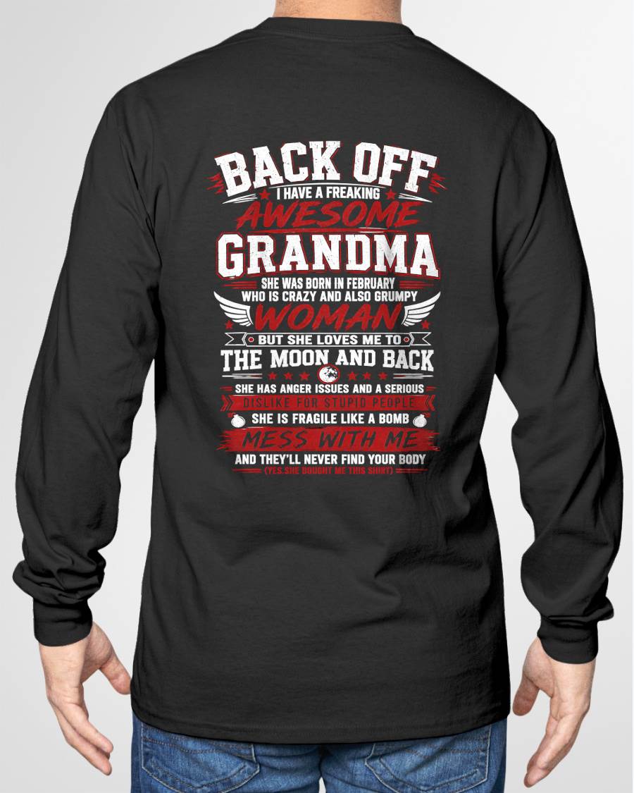 FEBRUARY - CRAZY AWESOME GRANDMA - PERFECT GIFT FROM GRANDMA - LUAN02 (SKU2608-07-02)
