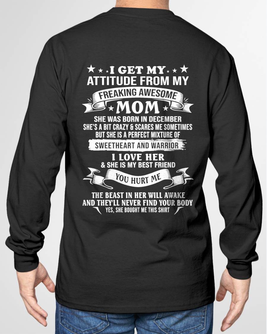 December Awesome Mom T-Shirt – Gift From Mom To Child - LUAN12 (SKU2607-337-12)