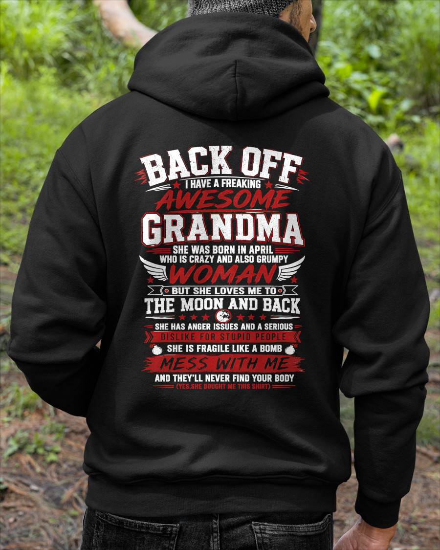 APRIL - CRAZY AWESOME GRANDMA - PERFECT GIFT FROM GRANDMA - LUAN04 (SKU2608-07-04)