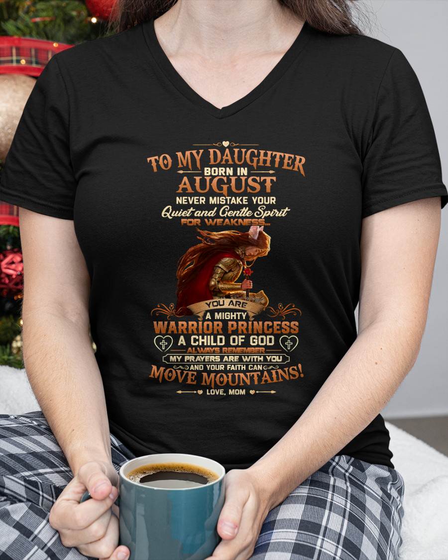 AUGUST DAUGHTER – MIGHTY WARRIOR PRINCESS & CHILD OF GOD – GIFT FROM MOM - LUAN08 (SKU2607-277-08)