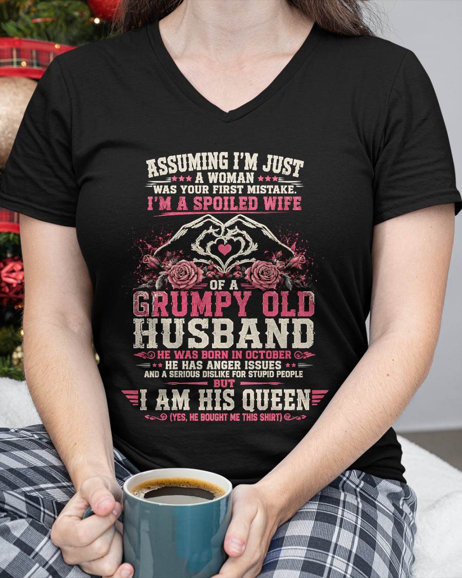 OCTOBER - SPOILED WIFE OF A GRUMPY HUSBAND - PERFECT GIFT FROM HUSBAND- LUAN10 (SKU2608-31-10)